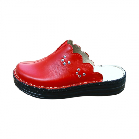 Saboti femei piele naturala 4062 rosu [1]