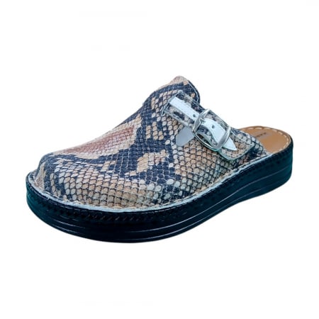 Saboti  Dama din piele - Saboti femei piele naturala 4080 sarpe