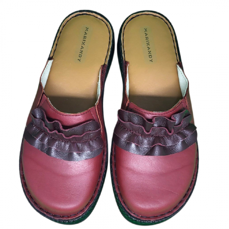 Saboti femei piele naturala 4500 bordo [2]