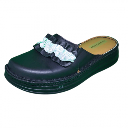 Saboti  Dama din piele hand made - Saboti femei piele naturala 4500 negru