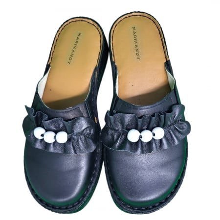 Saboti femei piele naturala 4505 negru [1]