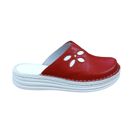 Saboti femei piele naturala 4610 rosu [1]