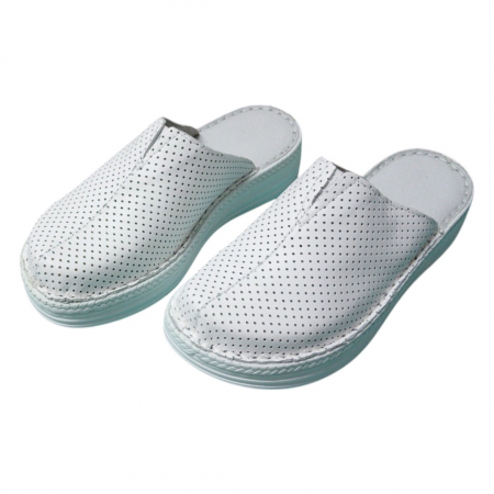 Saboti femei piele naturala 7011 alb [2]