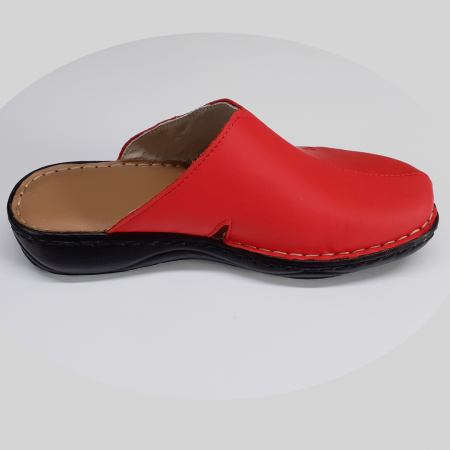 Saboti femei piele naturala 7013-rosu [1]