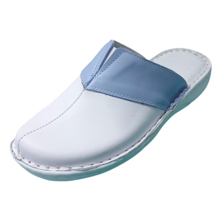 Saboti  Dama din piele hand made - Saboti femei piele naturala 7400 azut