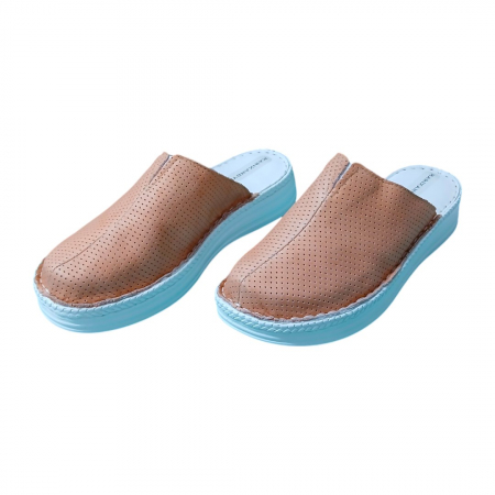 Saboti femei piele perforata 7011 piersica [2]