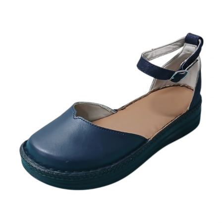 Sandale femei - Sandale dama albastru piele naturala Kitty