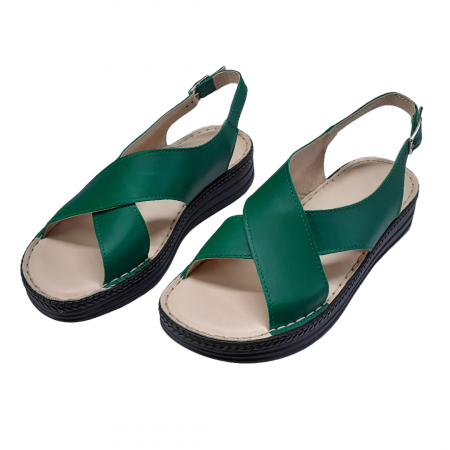 Sandale femei piele naturala Niky verde [1]