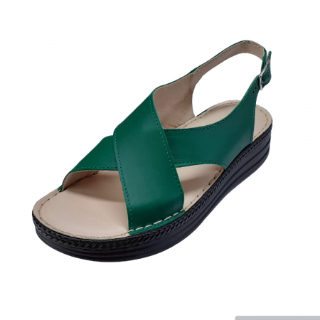 Sandale femei - Sandale femei piele naturala Niky verde