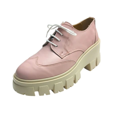 Pantofi Dama din Piele Naturala - Siena Pantofi Damă cu Șiret din Piele Naturală Roz-fard