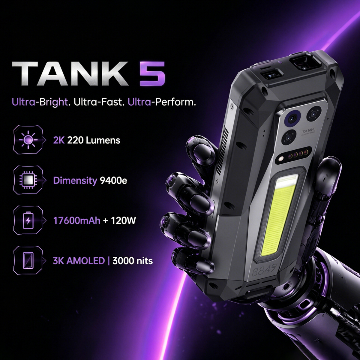 Proiector integrat 8849 TANK 5 Pro