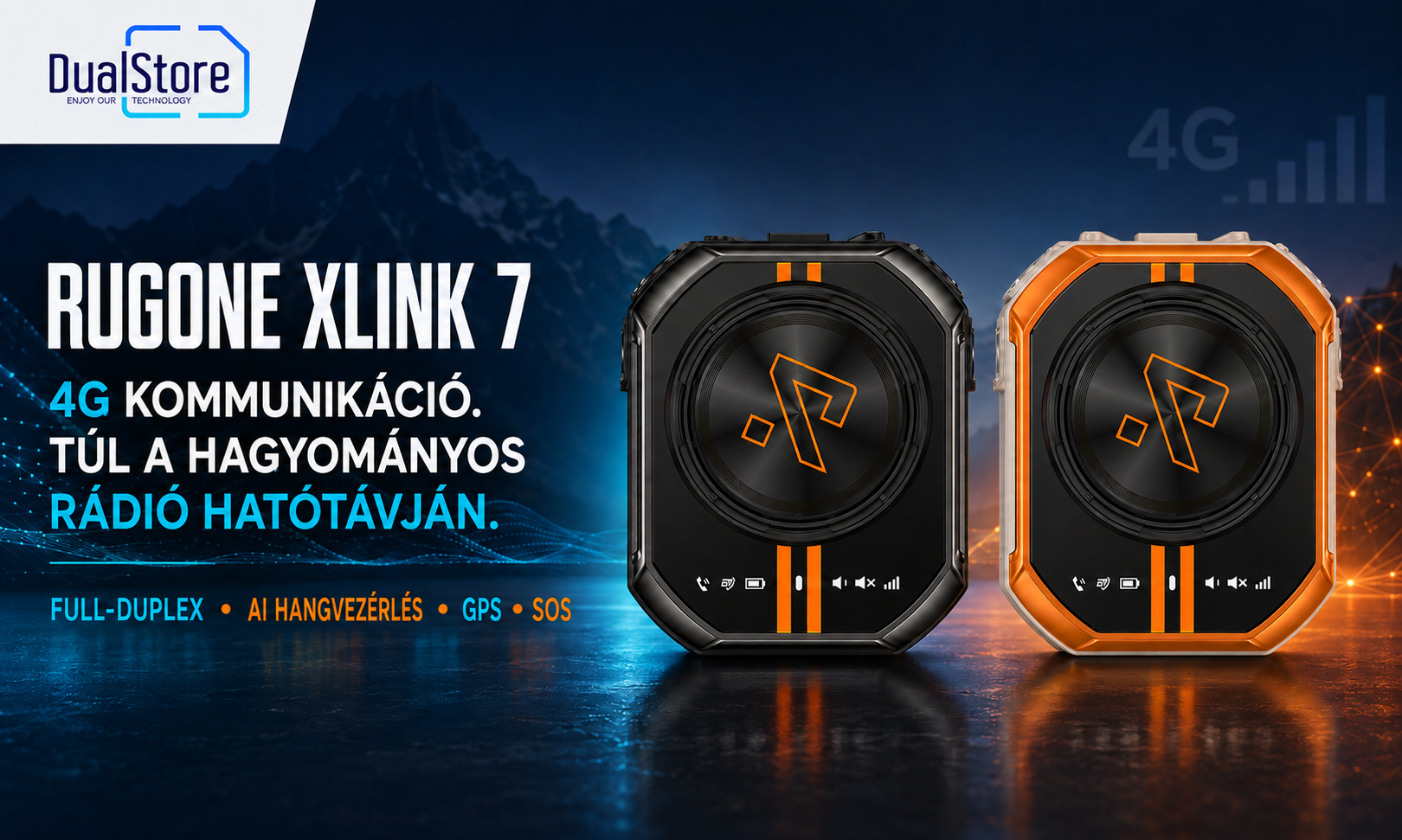 A RugOne XLink 7 új szintre emeli a csapatkommunikációt: 4G walkie-talkie AI-jal és Full-Duplex hívással