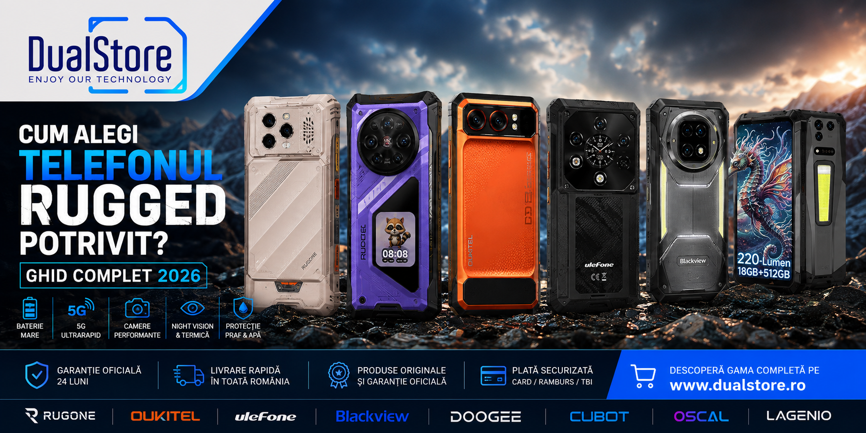 Cum alegi cel mai bun telefon rugged în 2026? Ghid complet pentru orice buget și orice activitate