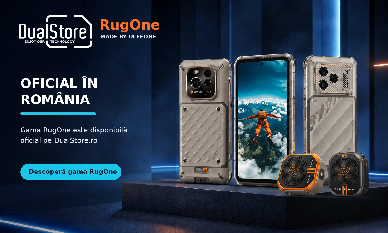 RugOne, noua generație creată de Ulefone, este oficial în România pe DualStore.ro: baterii interschimbabile, FLIR, Night Vision și Android 16