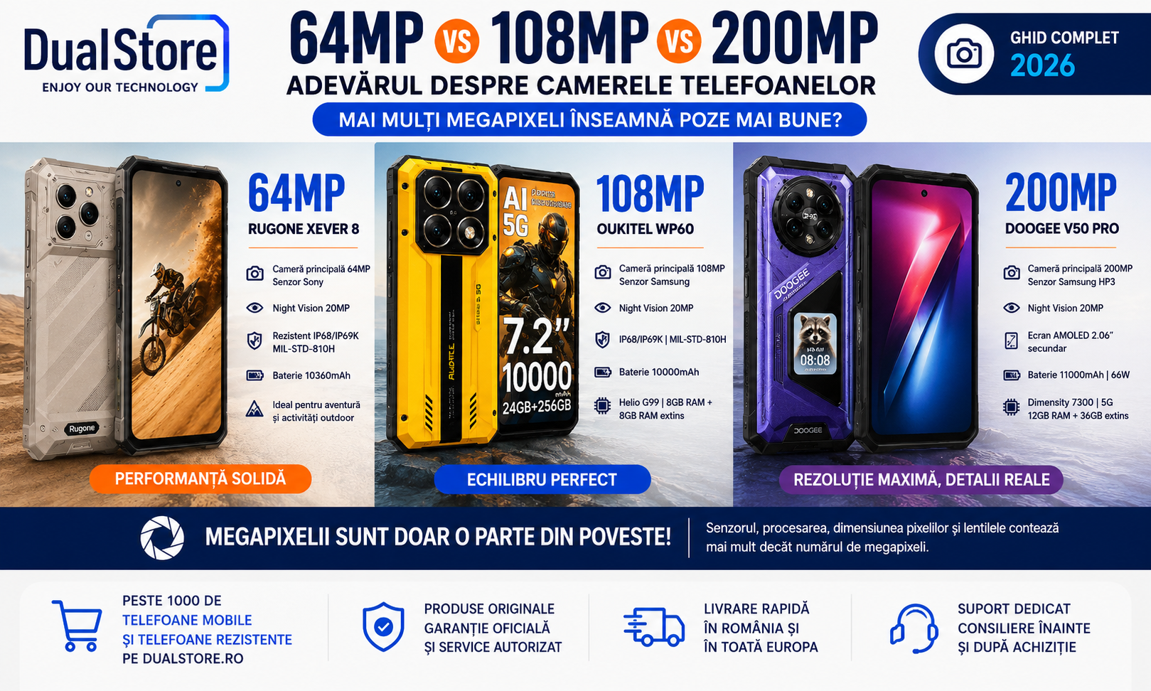 64MP vs 108MP vs 200MP: mai mulți megapixeli înseamnă poze mai bune? Adevărul despre camerele telefoanelor