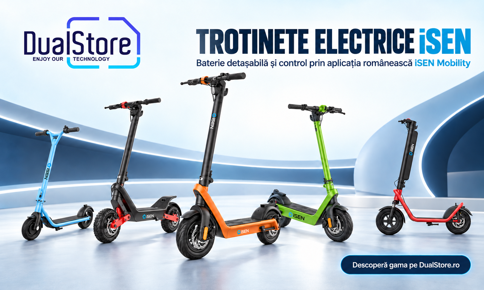 Trotinetele iSEN care schimbă naveta urbană: baterie detașabilă, aplicația românească iSEN Mobility și modele pentru fiecare drum