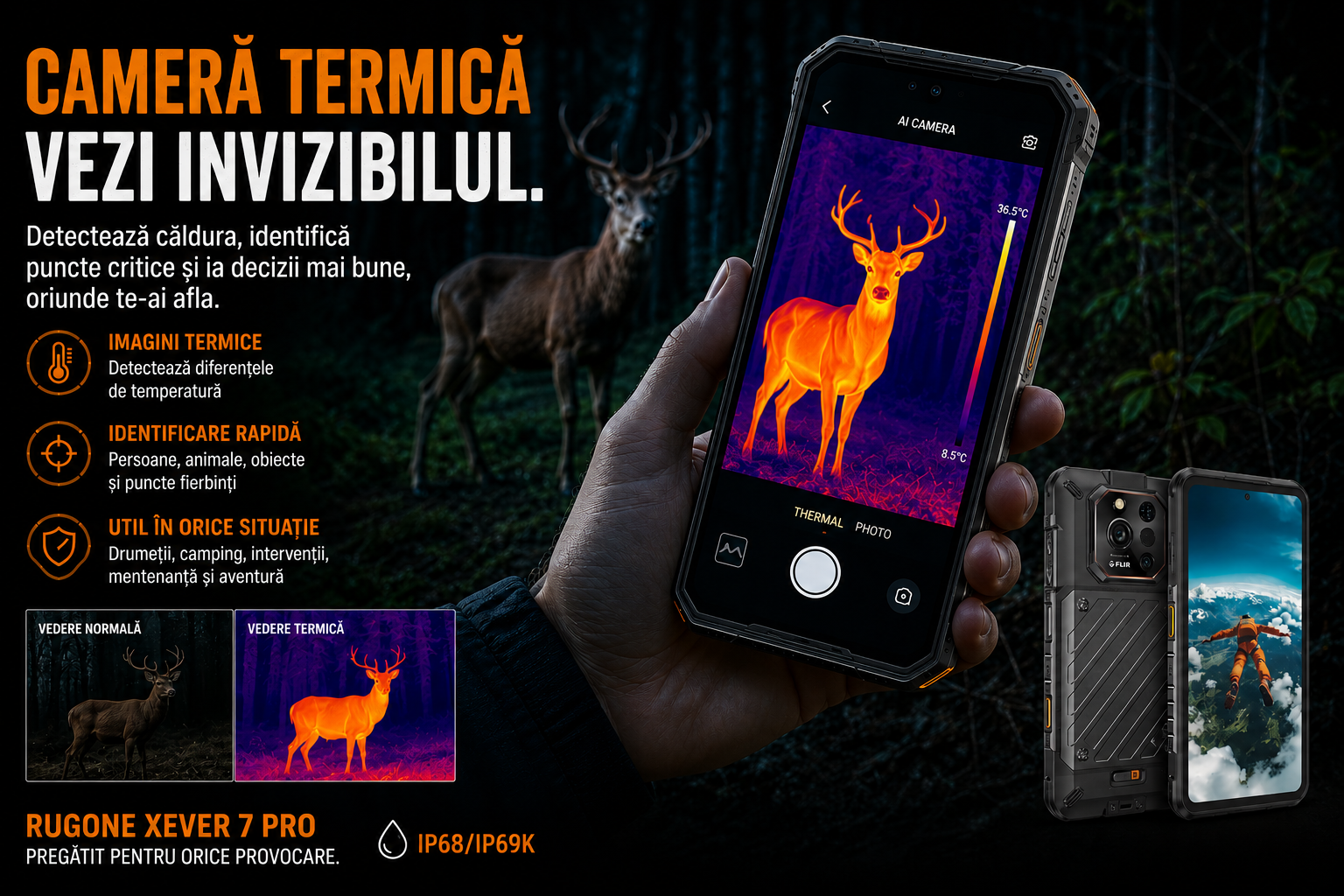 Telefon rugged utilizare outdoor