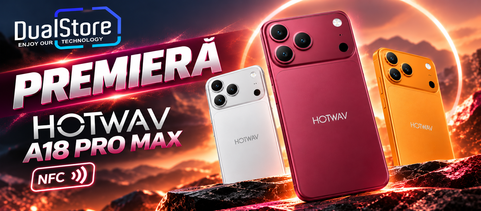 HOTWAV A18 Pro Max aduce NFC și Android 16 într-un telefon accesibil: 6 culori, două versiuni și multă personalitate
