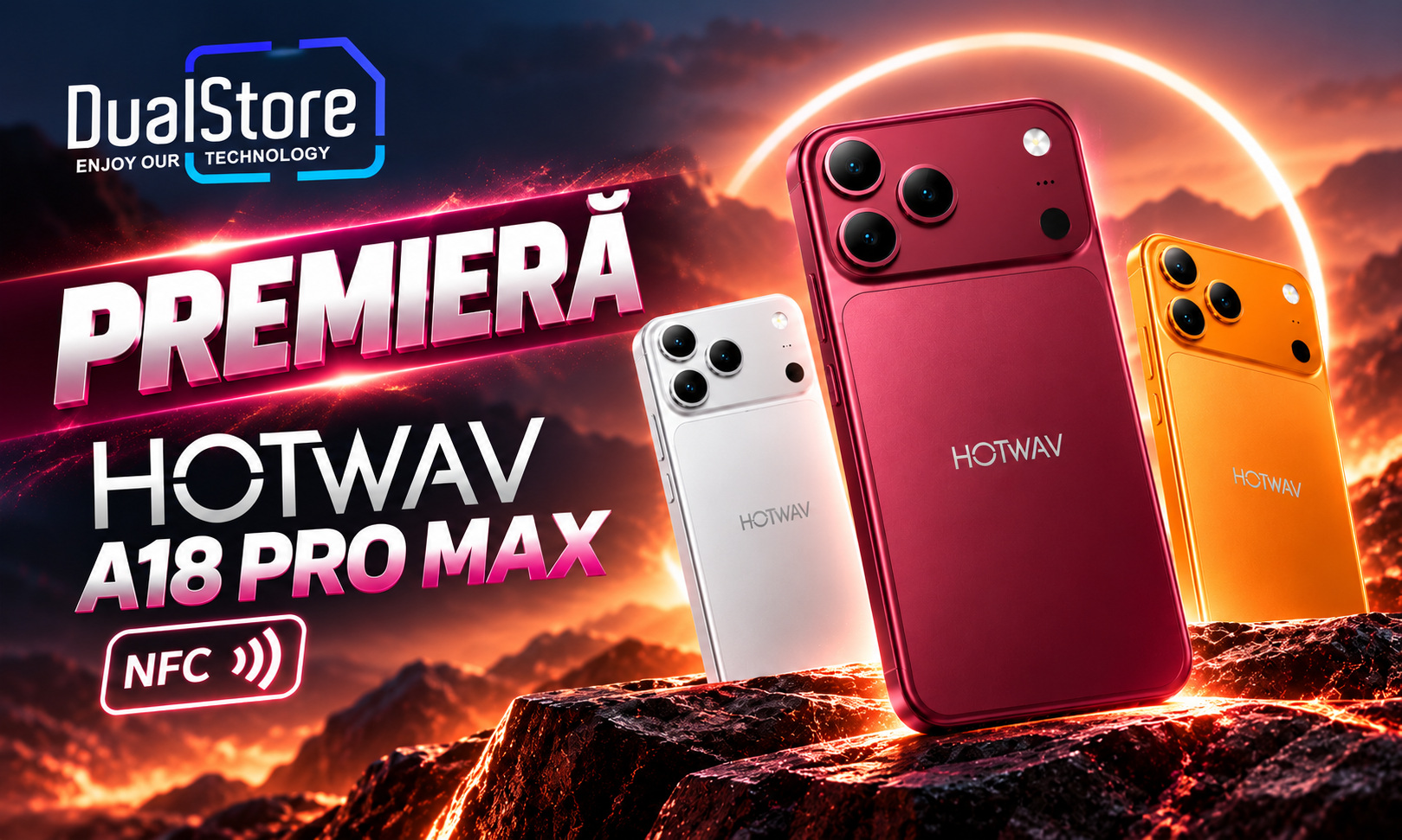 HOTWAV A18 Pro Max aduce NFC și Android 16 într-un telefon accesibil: 6 culori, două versiuni și multă personalitate