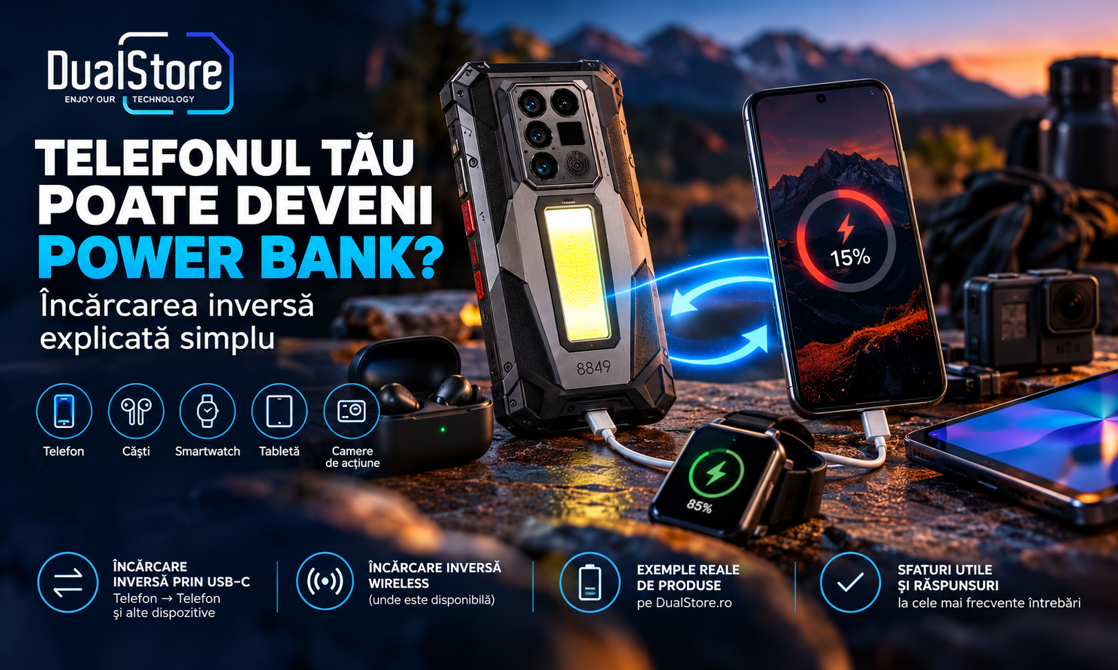 Telefonul tău poate deveni power bank? Încărcarea inversă explicată simplu
