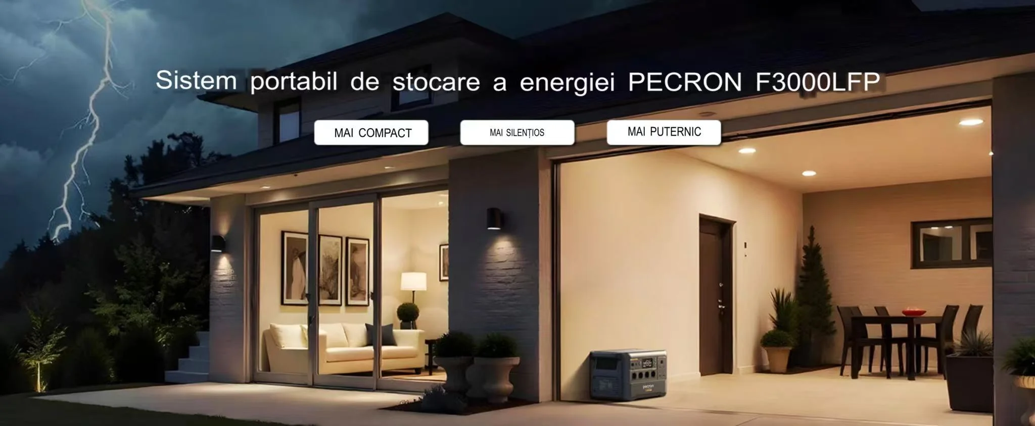 PECRON F3000LFP statie de energie portabila 3072Wh 3600W