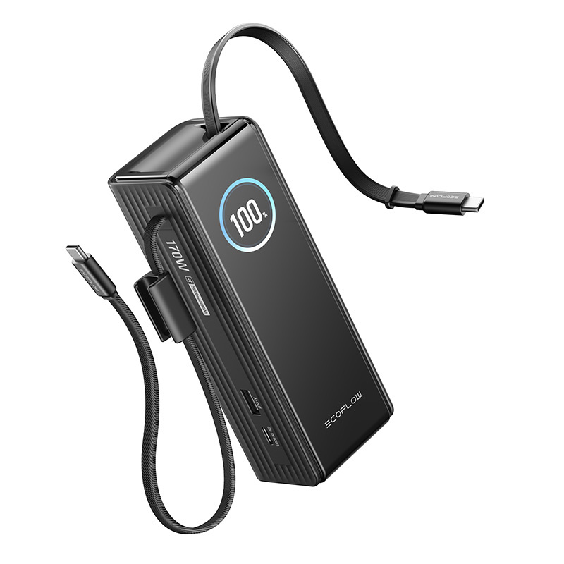 EcoFlow RAPID Powerbank 25000mAh, 170W (cabluri integrate de 100W). [3]
