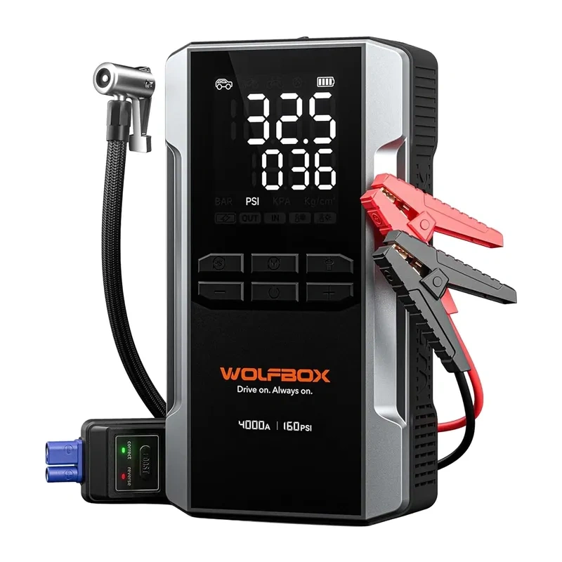 Gadgets - WOLFBOX MegaVolt 24 Air - Dispozitiv de pornire cu baterie externa de 24.000 mAh si 4.000 A