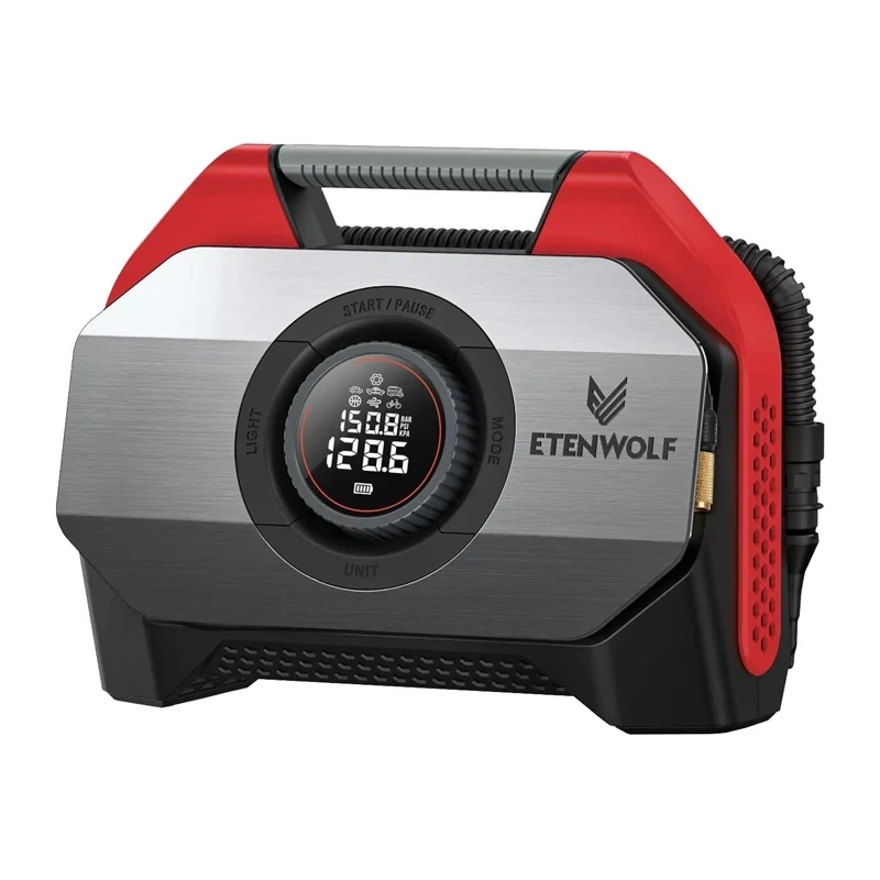 Gadgets - Compresor auto Etenwolf S6, 11,03 bar, 19.200 mAh (rosu)