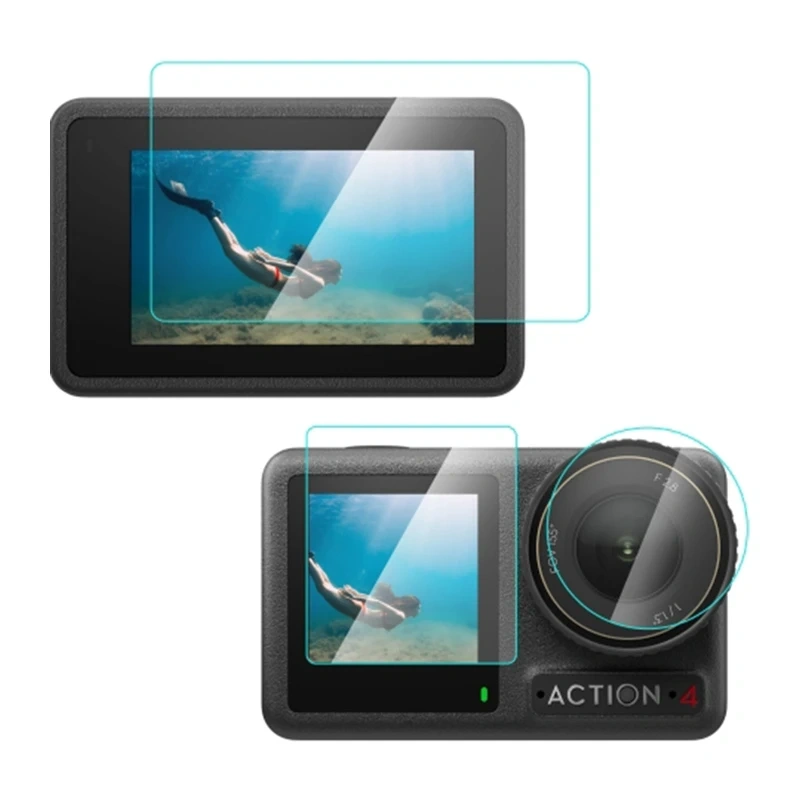 Gadgets - Sticla securizata Puluz pentru DJI Osmo Action 4 (transparenta)