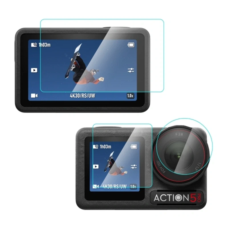 Gadgets - Sticla securizata Puluz pentru DJI Osmo Action 5 Pro (transparenta)