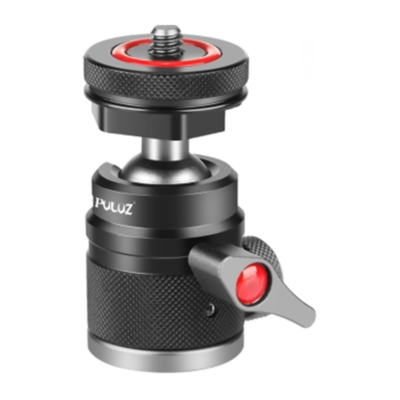Gadgets - Cap sferic din aliaj de aluminiu Puluz cu prindere pentru patina (negru)