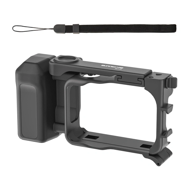 Gadgets - Setul Sunnylife pentru vlogging cu Insta360 GO Ultra - curea de gat - pat de montare (negru).