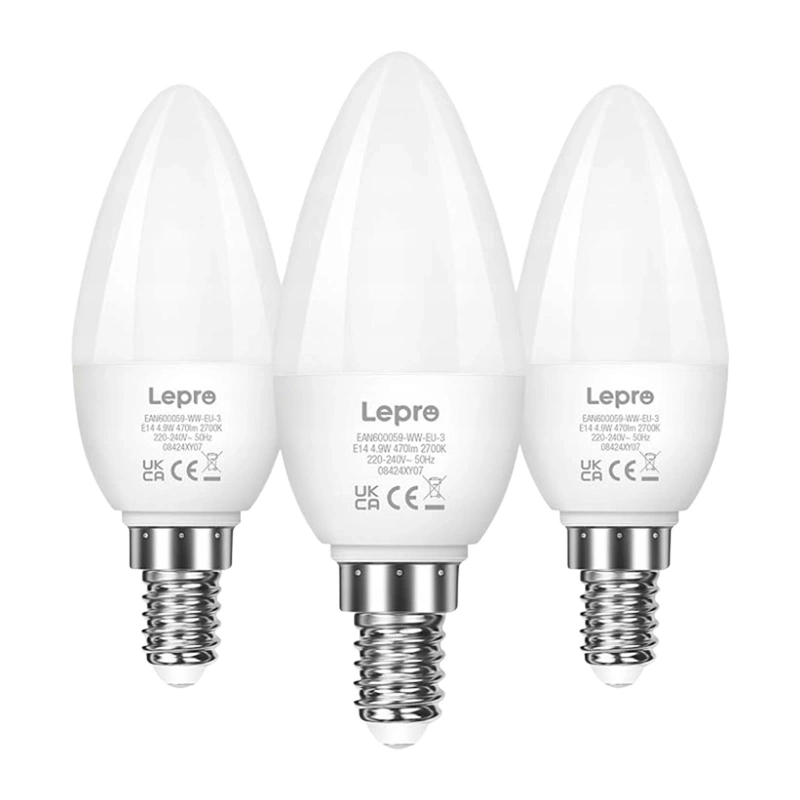 Bec LED LEPRO 600059-WW-EU-3 E14 C37 4,2 W (40 W) 470 lm 2700 K cald 250° 3 buc. [1]