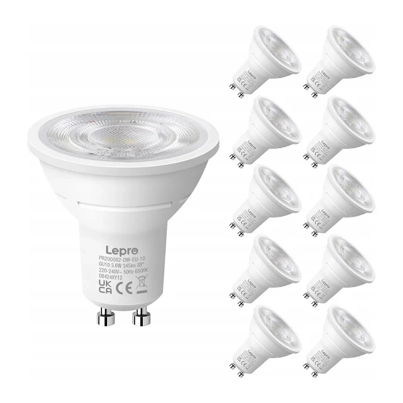 Smart Home - Bec LED LEPRO 200082-DW-EU-10 GU10 3,6 W 345 lm 6500 K 38° clasa E 10 buc.