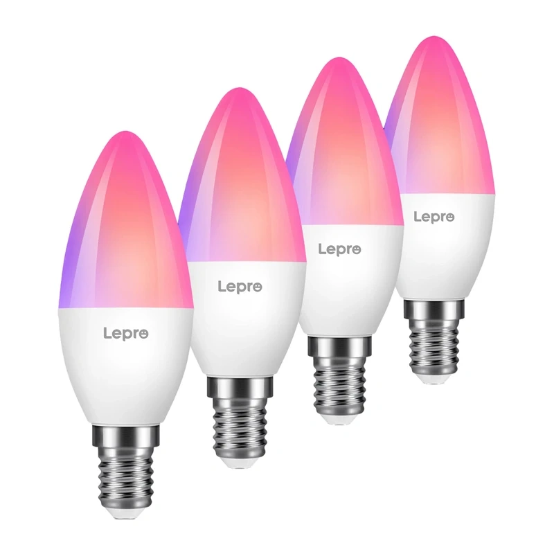 Smart Home - Bec LED LEPRO BC1-EU-4 C37 RGBCW cu conexiune Wi-Fi
