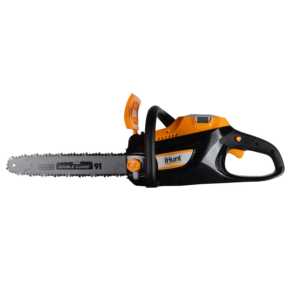 Drujbă Electrică iHunt Strong Chainsaw 58V Power, cu Acumulator, Fierăstrău Electric Portabil, 58V, Portocaliu [2]