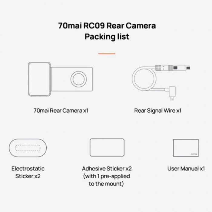 Camera auto FHD pentru filmare in spate Xiaomi 70MAI MiDrive RC09 [4]