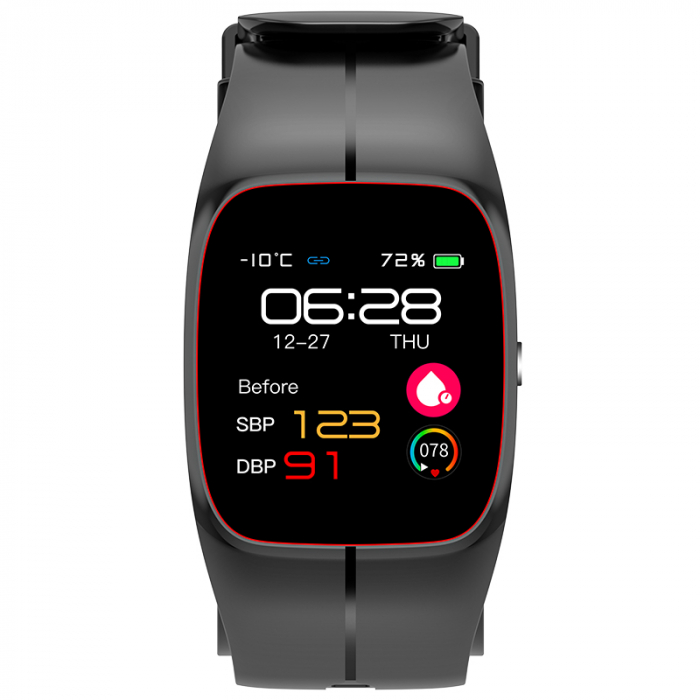 Smartwatch iSEN Watch P20 Negru, 1.3" HD, Tensiometru cu manseta gonflabila, Monitorizare familie, Ritm cardiac, Temperatura, Oxigen, 220mAh [3]