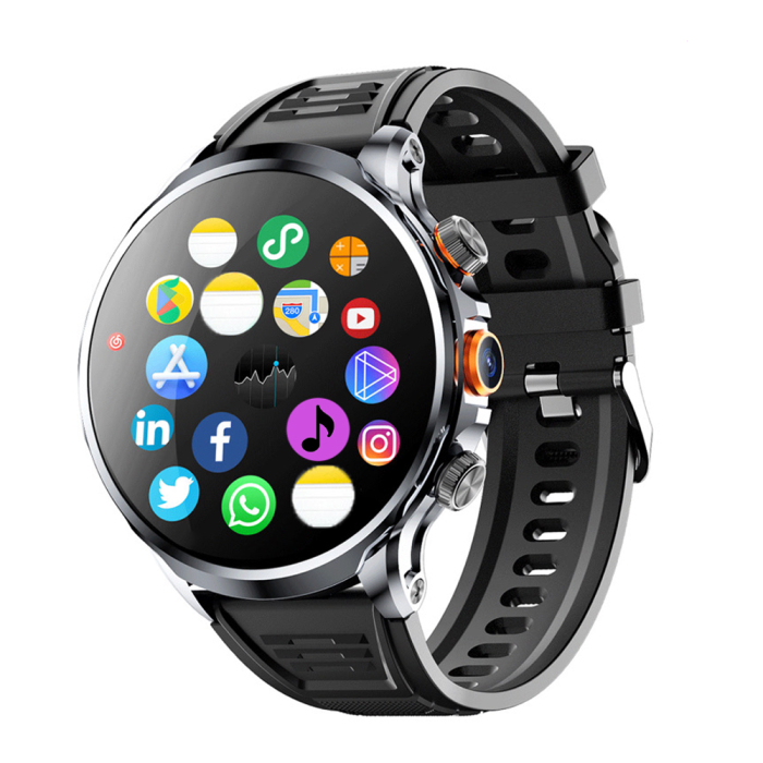 iSEN H18 Okosóra, Fekete, 4G LTE, 1.85" IPS Kijelző 360×360, 3GB RAM, 32GB ROM, 2MP Kamera, GPS, WiFi, Bluetooth, Nano SIM [3]