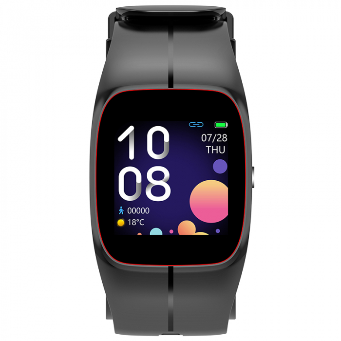 Smartwatch iSEN Watch P20 Negru, 1.3" HD, Tensiometru cu manseta gonflabila, Monitorizare familie, Ritm cardiac, Temperatura, Oxigen, 220mAh [6]