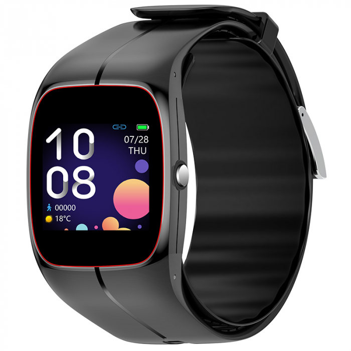 Smartwatch iSEN Watch P20 Negru, 1.3" HD, Tensiometru cu manseta gonflabila, Monitorizare familie, Ritm cardiac, Temperatura, Oxigen, 220mAh [2]