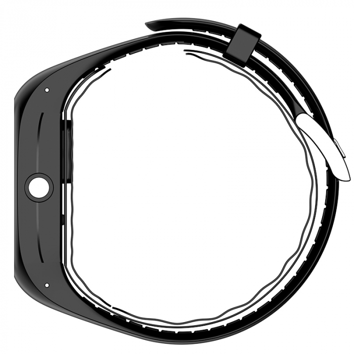 Smartwatch iSEN Watch P20 Negru, 1.3" HD, Tensiometru cu manseta gonflabila, Monitorizare familie, Ritm cardiac, Temperatura, Oxigen, 220mAh [8]