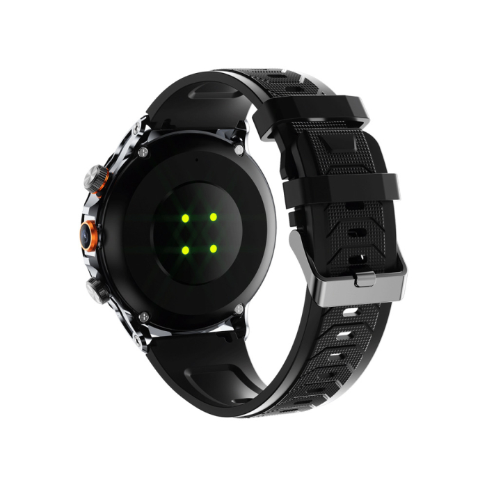 iSEN H18 Okosóra, Fekete, 4G LTE, 1.85" IPS Kijelző 360×360, 3GB RAM, 32GB ROM, 2MP Kamera, GPS, WiFi, Bluetooth, Nano SIM [4]