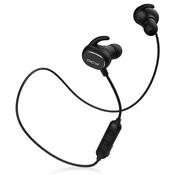 Casti bluetooth in-ear QCY QY19 cu guler, 32 , Microfon, Control pe fir, DSP, Bluetooth v5.0, 74mAh, IPX4, Negru