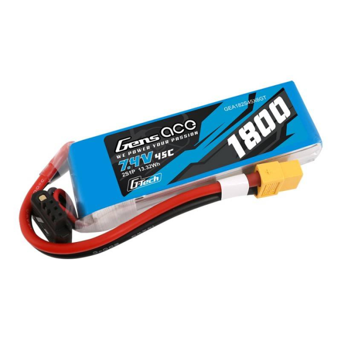Acumulator GensAce G-Tech LiPo 1800mAh 7.4V 45C 2S1P XT60 [2]