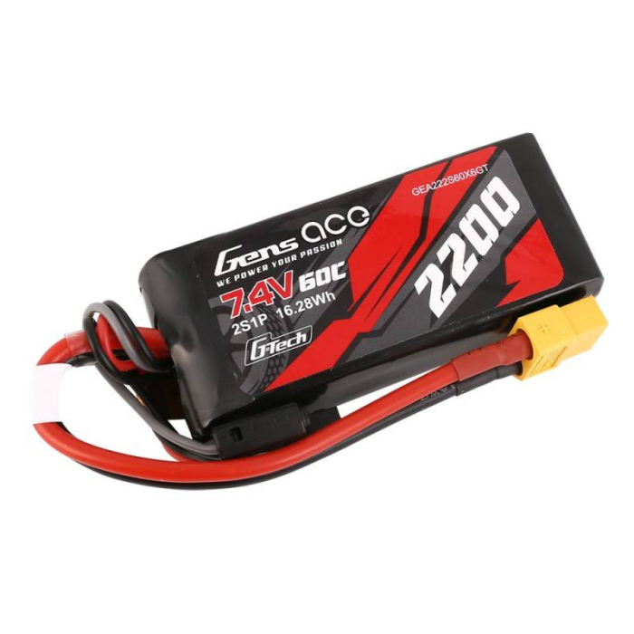 Acumulator GensAce G-Tech LiPo 2200mAh 7.4V 60C 2S1P XT60 [2]
