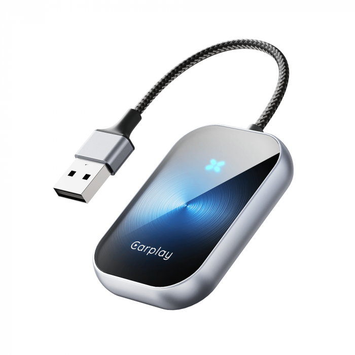 Adaptor auto wireless iSEN A21 pentru Android Auto și CarPlay, Saphire Blue, USB și Type-C, Conectare automată, 5.8 GHz, Plug & Play [2]