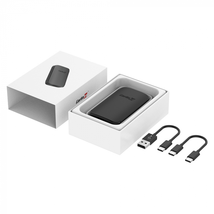 Adaptor Smart AI Box Android Auto wireless CarlinKit A2A  Negru, WiFi, Bluetooth, Conectare automata, OTA Upgrade [11]