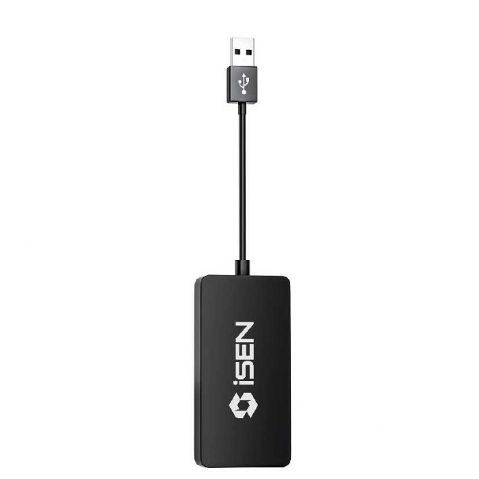 Adaptor USB wireless iSEN CCPA Negru, WiFi 5, Conectare prin cablu sau wireless, Kit auto integrat APK