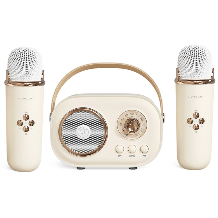 iSEN C20 Plus Hordozható Karaoke Gép, Bézs, UHF Vezeték Nélküli Mikrofon, Bluetooth 5.0, HIFI Hangzás, Anti-üvöltés, 2-4 Óra Üzemidő, Több Alkalmazással, 1000mAh/500mAh Akkumulátor, Type-C Töltés [3]